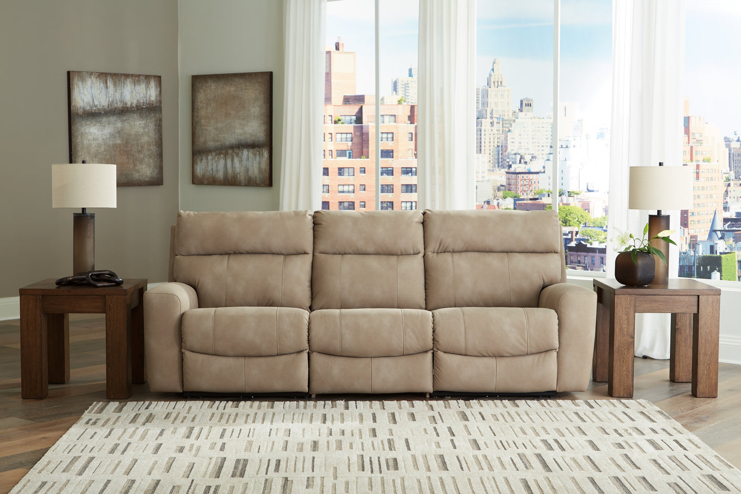 The Furniture Outlets - Ashley Furniture - Next-Gen DuraPella Sectional - 3-Piece Power Reclining Sectional Sofa / Sand - 61004S2