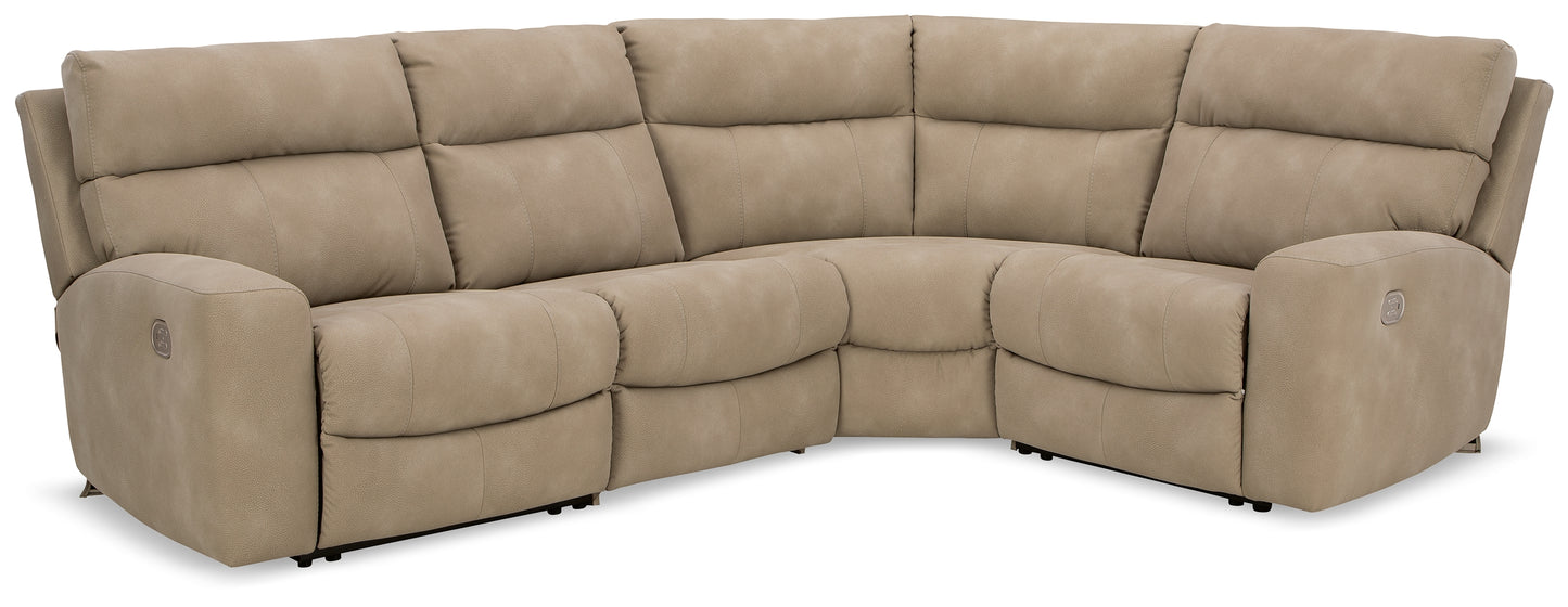 The Furniture Outlets - Ashley Furniture - Next-Gen DuraPella Sectional - 4-Piece Power Reclining Sectional / Sand - 61004S4