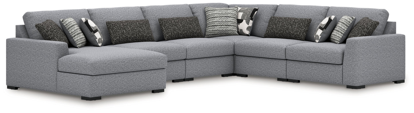 The Furniture Outlets - Ashley Furniture - Bealton Sectional - RAF 6-Piece Sectional with Chaise / Salt and Pepper - 61305S13