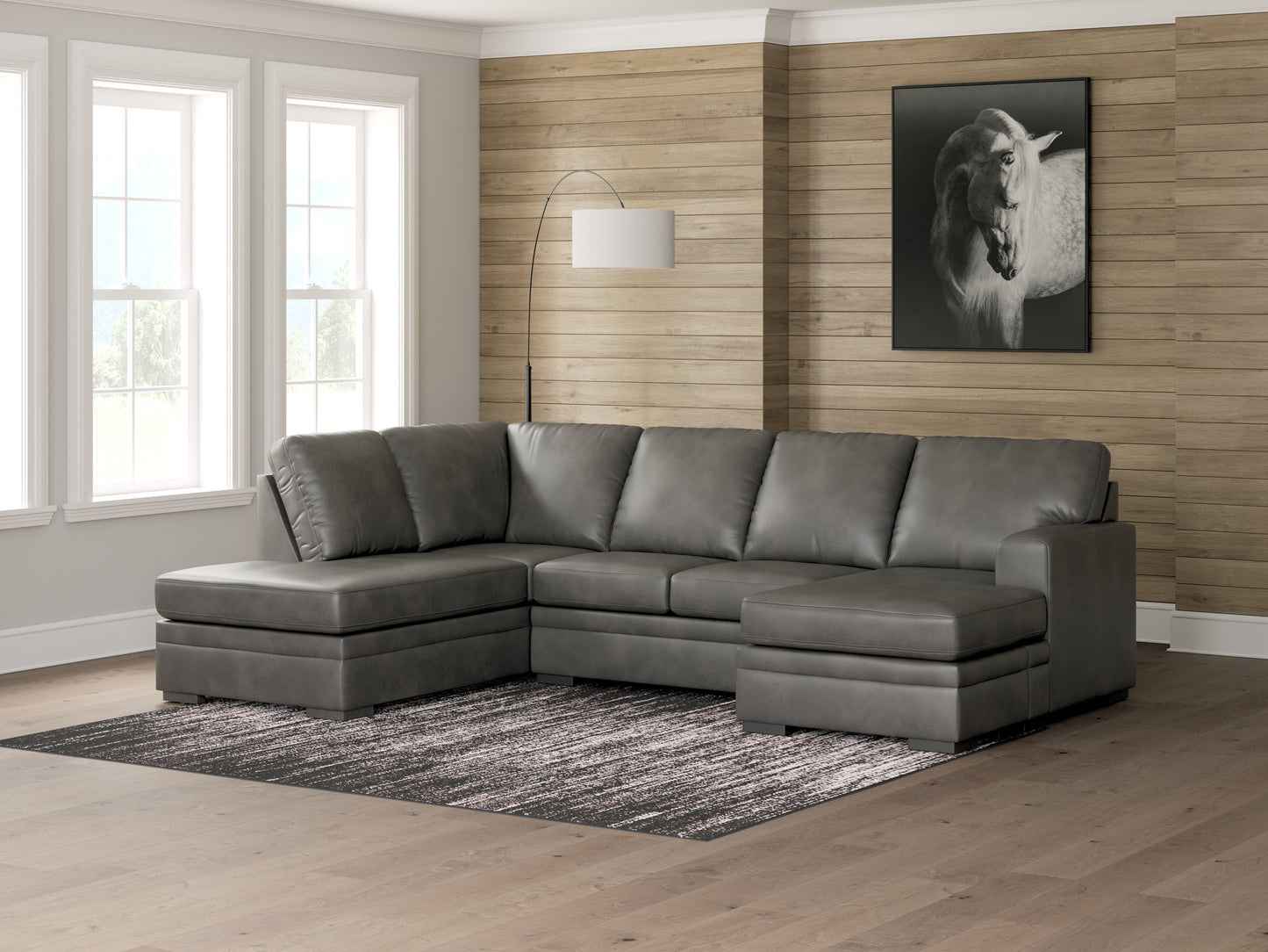 The Furniture Outlets - Ashley Furniture - Lofton-Pike Sectional - RAF 2-Piece Sectional with Chaise / Shadow - PC61610S2
