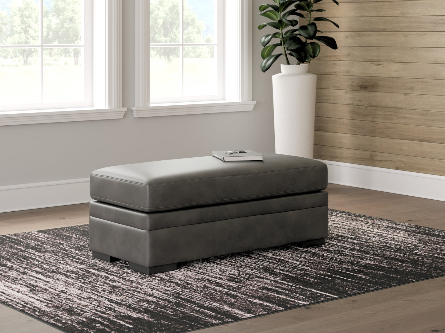 The Furniture Outlets - Ashley Furniture - Lofton-Pike Living Room - Oversized Accent Ottoman / Shadow - PC6161008
