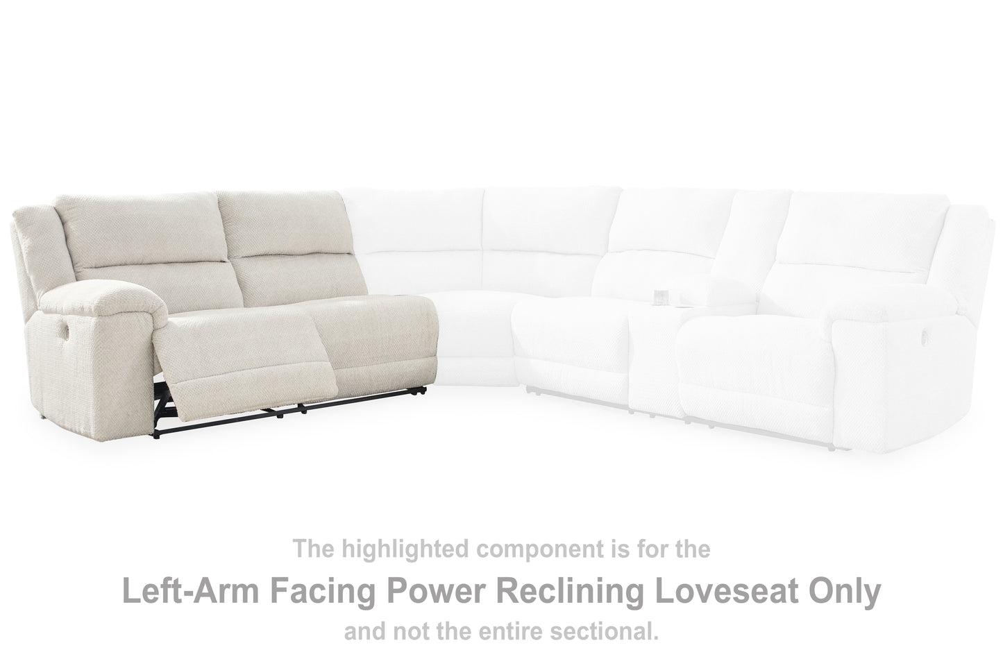 The Furniture Outlets - Ashley Furniture - Keensburg Sectional - LAF Reclining Power Loveseat / Linen - 6180763