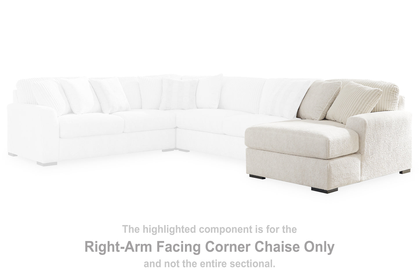 The Furniture Outlets - Ashley Furniture - Chessington Sectional - RAF Corner Chaise / Ivory - 6190417