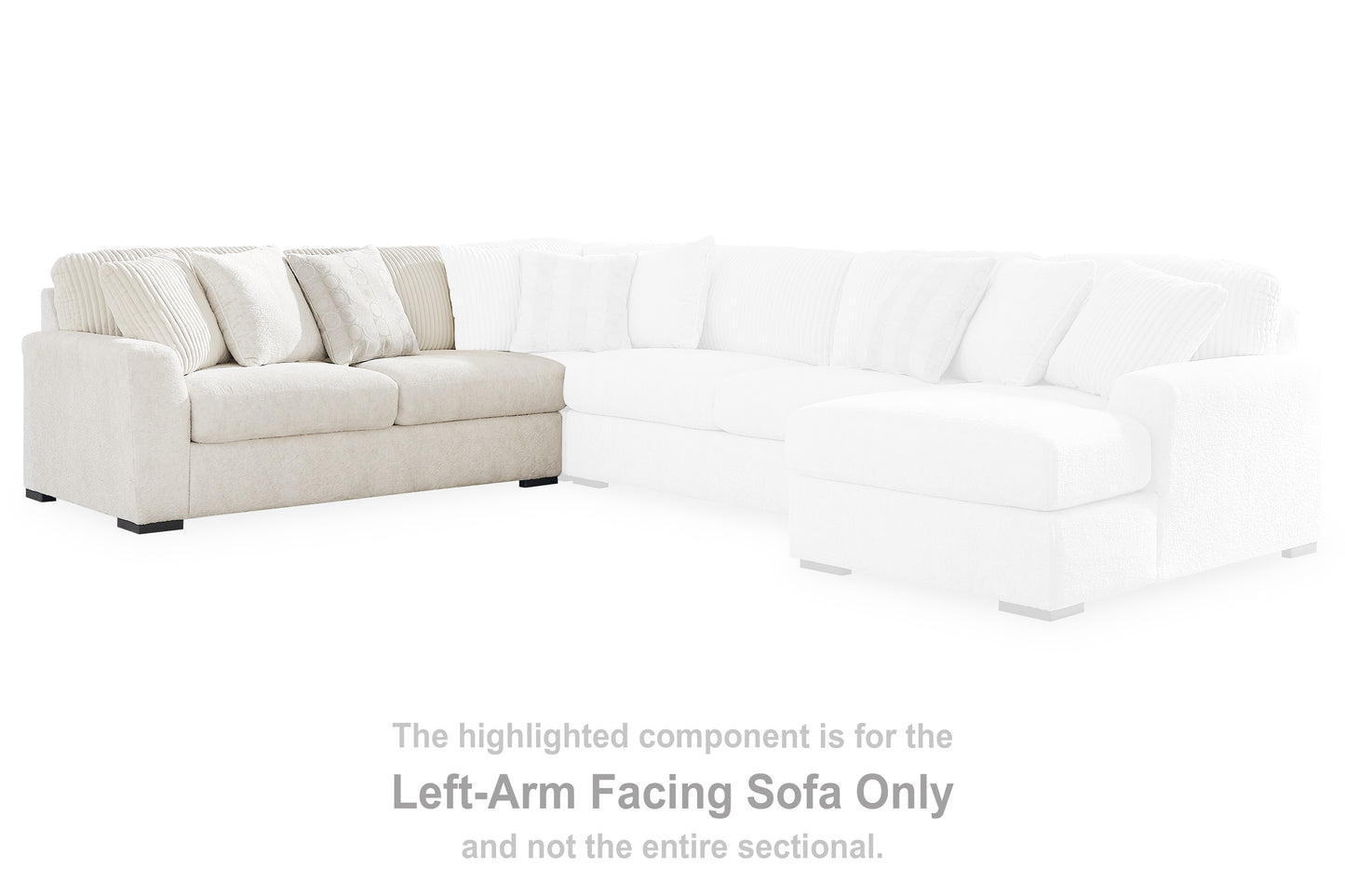 The Furniture Outlets - Ashley Furniture - Chessington Sectional - LAF 3-Piece Sectional / Ivory - 61904S5