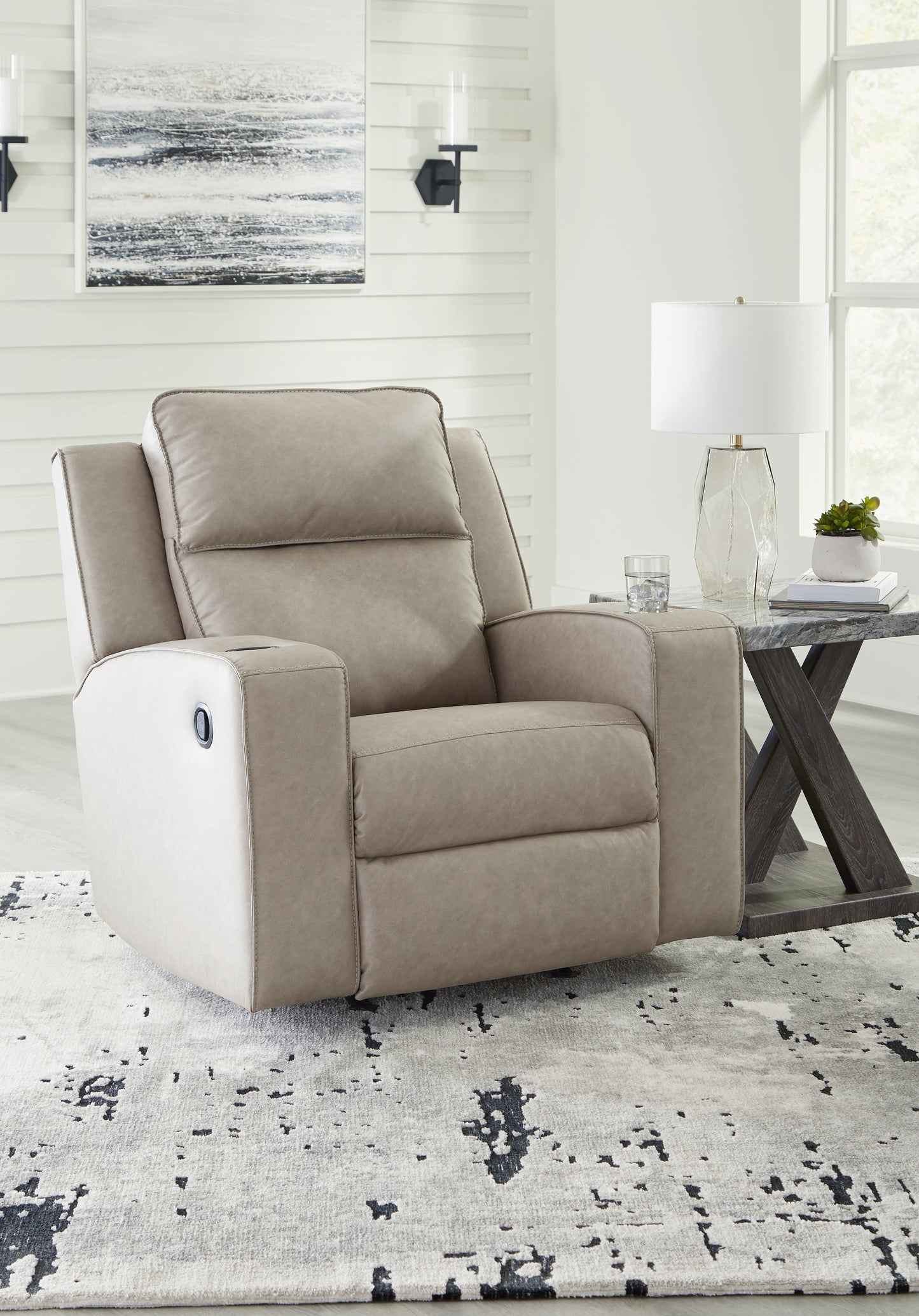 The Furniture Outlets - Ashley Furniture - Lavenhorne Living Room - Rocker Recliner / Pebble - 6330725