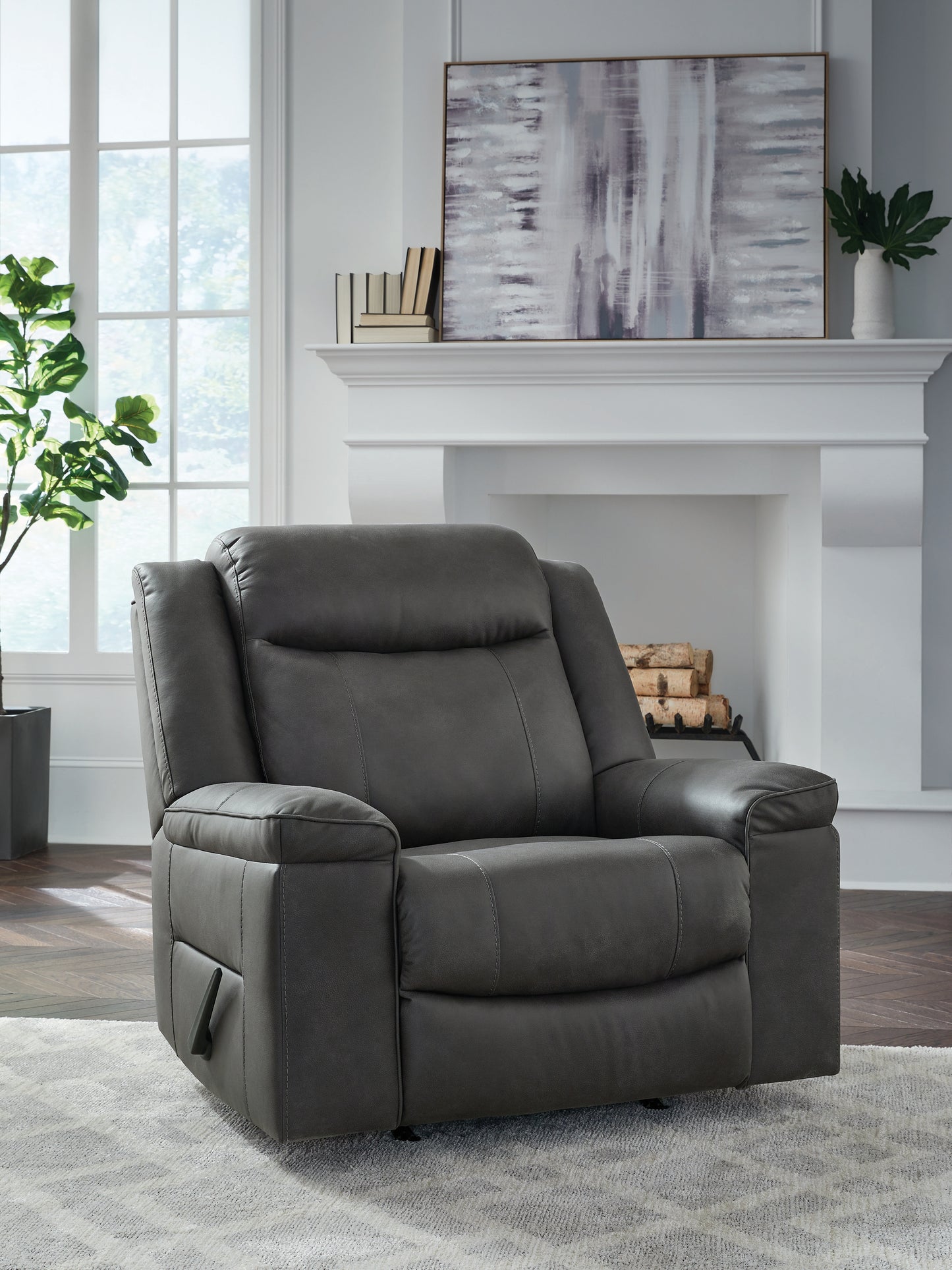 The Furniture Outlets - Ashley Furniture - Status Check Living Room - Rocker Recliner / Caramel - PC6530825