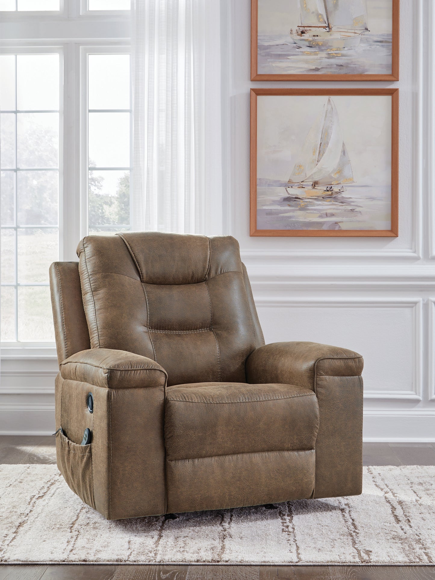 The Furniture Outlets - Ashley Furniture - Stockworth Living Room - Rocker Recliner / Earth - PC6560425