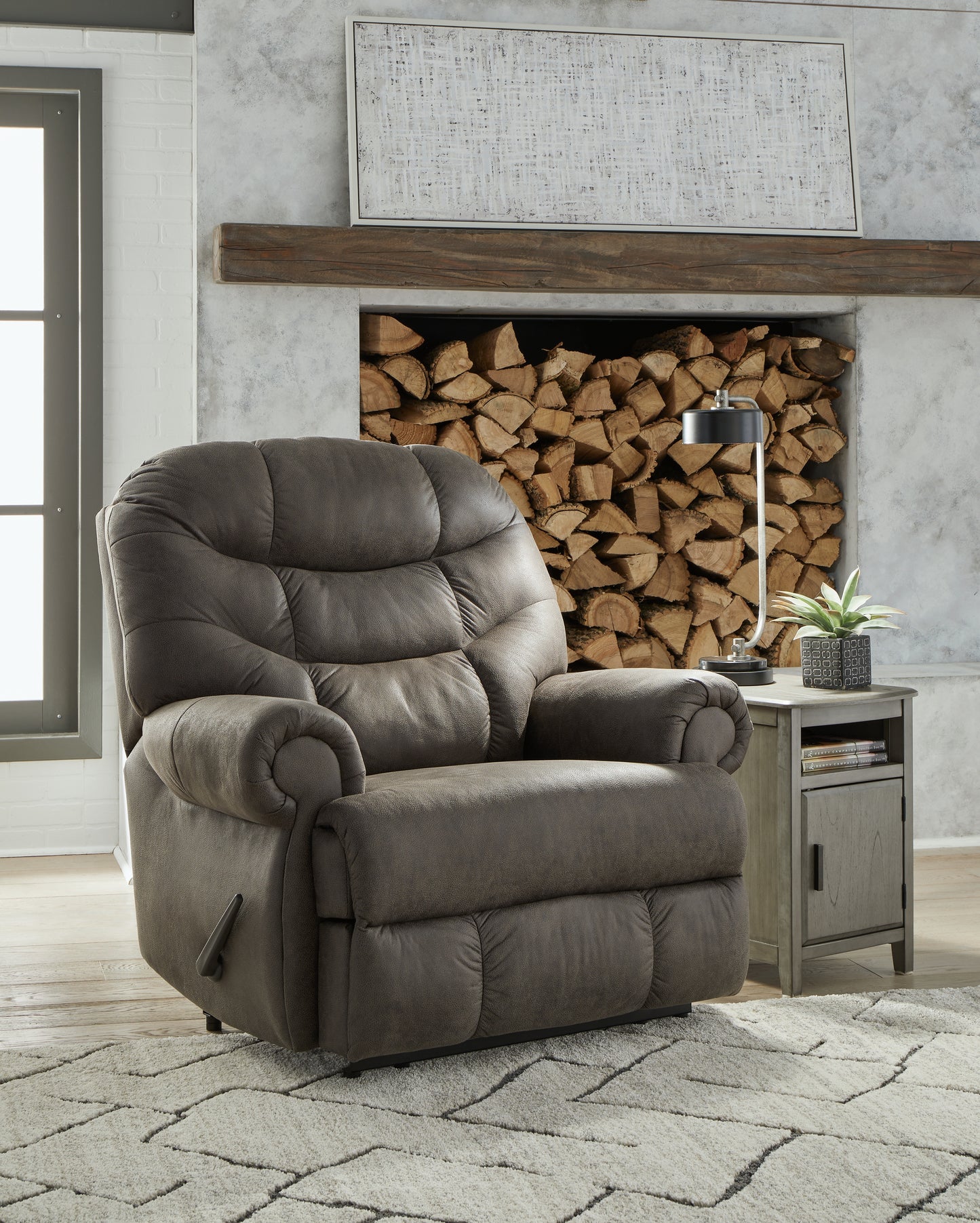 The Furniture Outlets - Ashley Furniture - Camera Time Living Room - Zero Wall Recliner / Gunmetal - 6570729