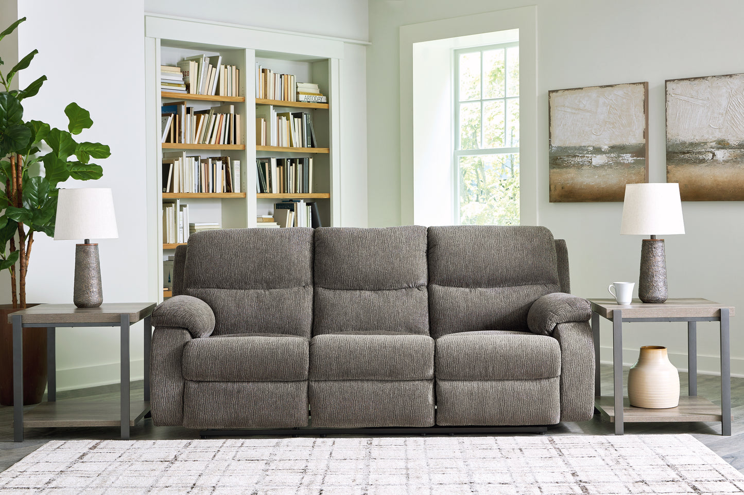 The Furniture Outlets - Ashley Furniture - Scranto Living Room - Reclining Sofa / Brindle - 6650288