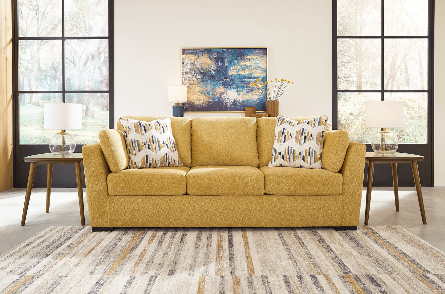 The Furniture Outlets - Ashley Furniture - Keerwick Living Room - Sofa / Sunflower - 6750638