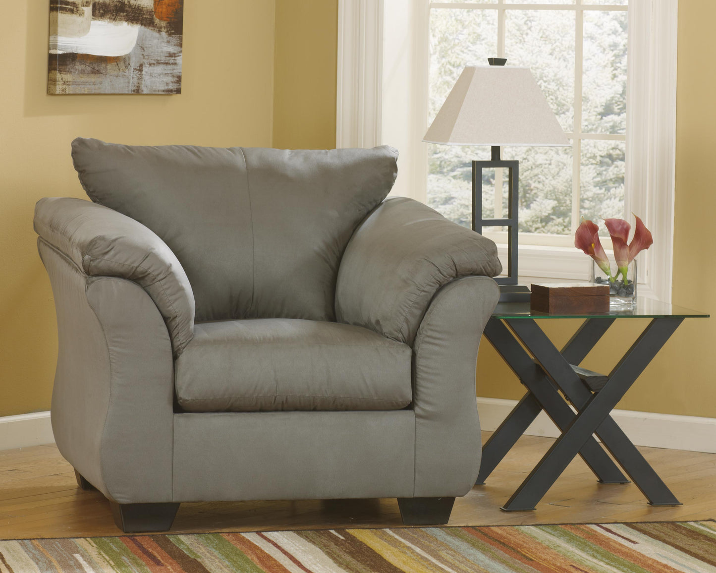 The Furniture Outlets - Ashley Furniture - Darcy Living Room - Chair / Cobblestone - 7500520