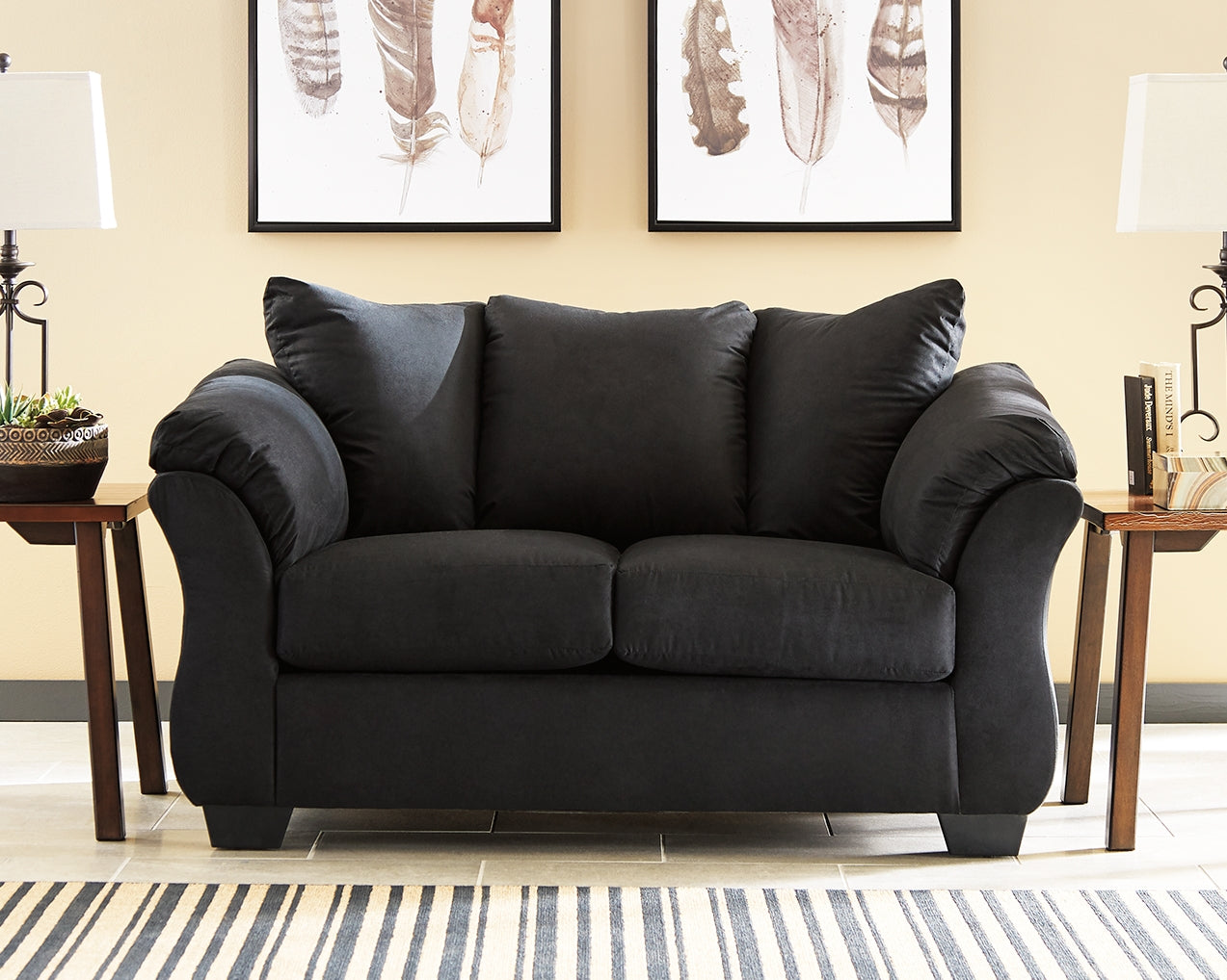 The Furniture Outlets - Ashley Furniture - Darcy Living Room - Loveseat / Black - 7500835