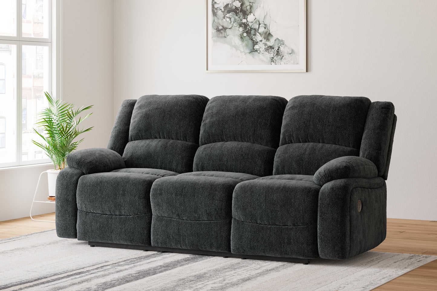 The Furniture Outlets - Ashley Furniture - Draycoll Living Room - Reclining Power Sofa / Slate - 7650487