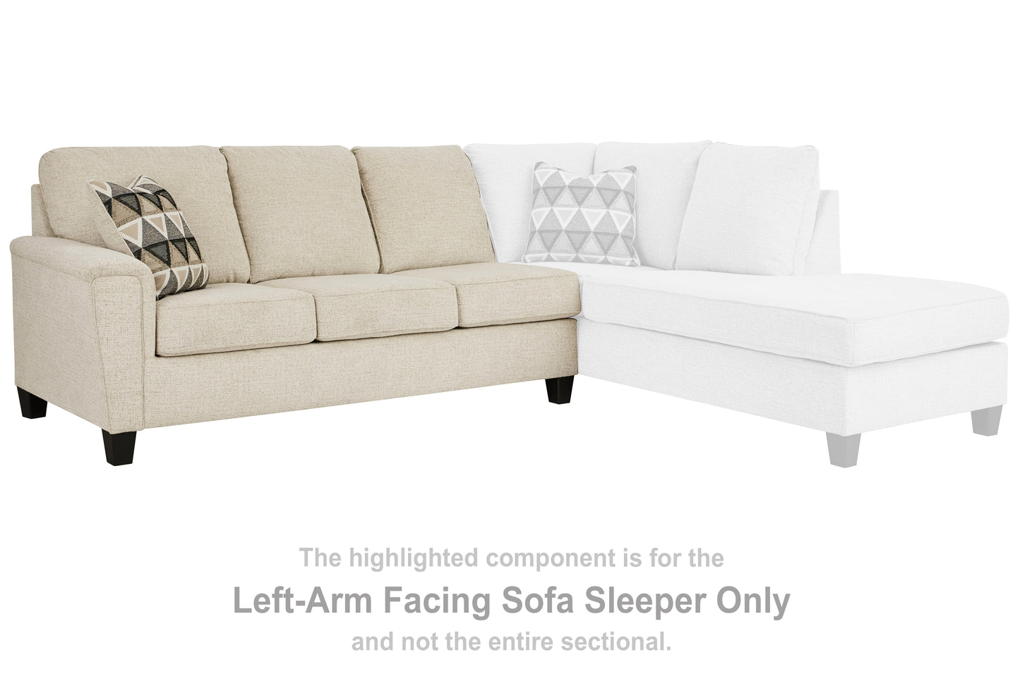 The Furniture Outlets - Ashley Furniture - Abinger Sectional - LAF Sofa Sleeper / Natural - 8390469