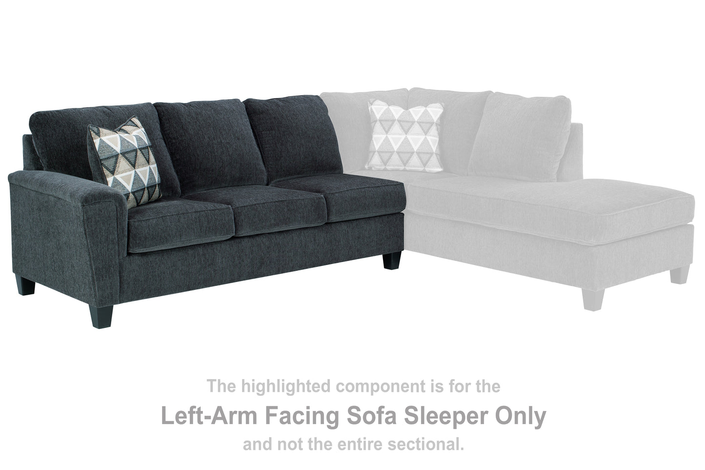 The Furniture Outlets - Ashley Furniture - Abinger Sectional - LAF Sofa Sleeper / Smoke - 8390569