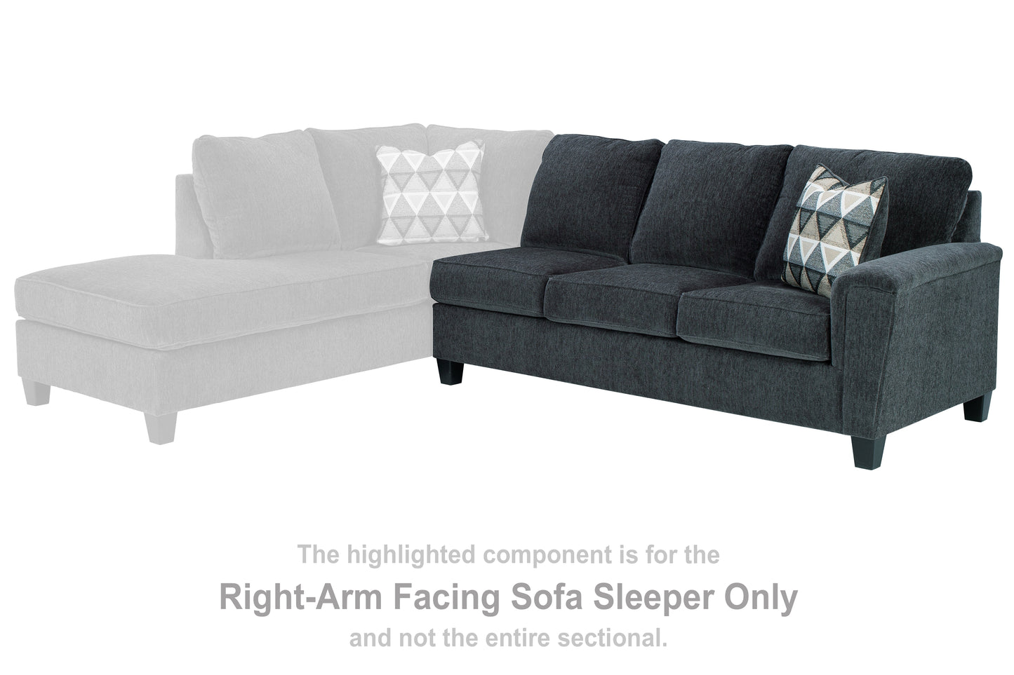 The Furniture Outlets - Ashley Furniture - Abinger Sectional - RAF Sofa Sleeper / Smoke - 8390570