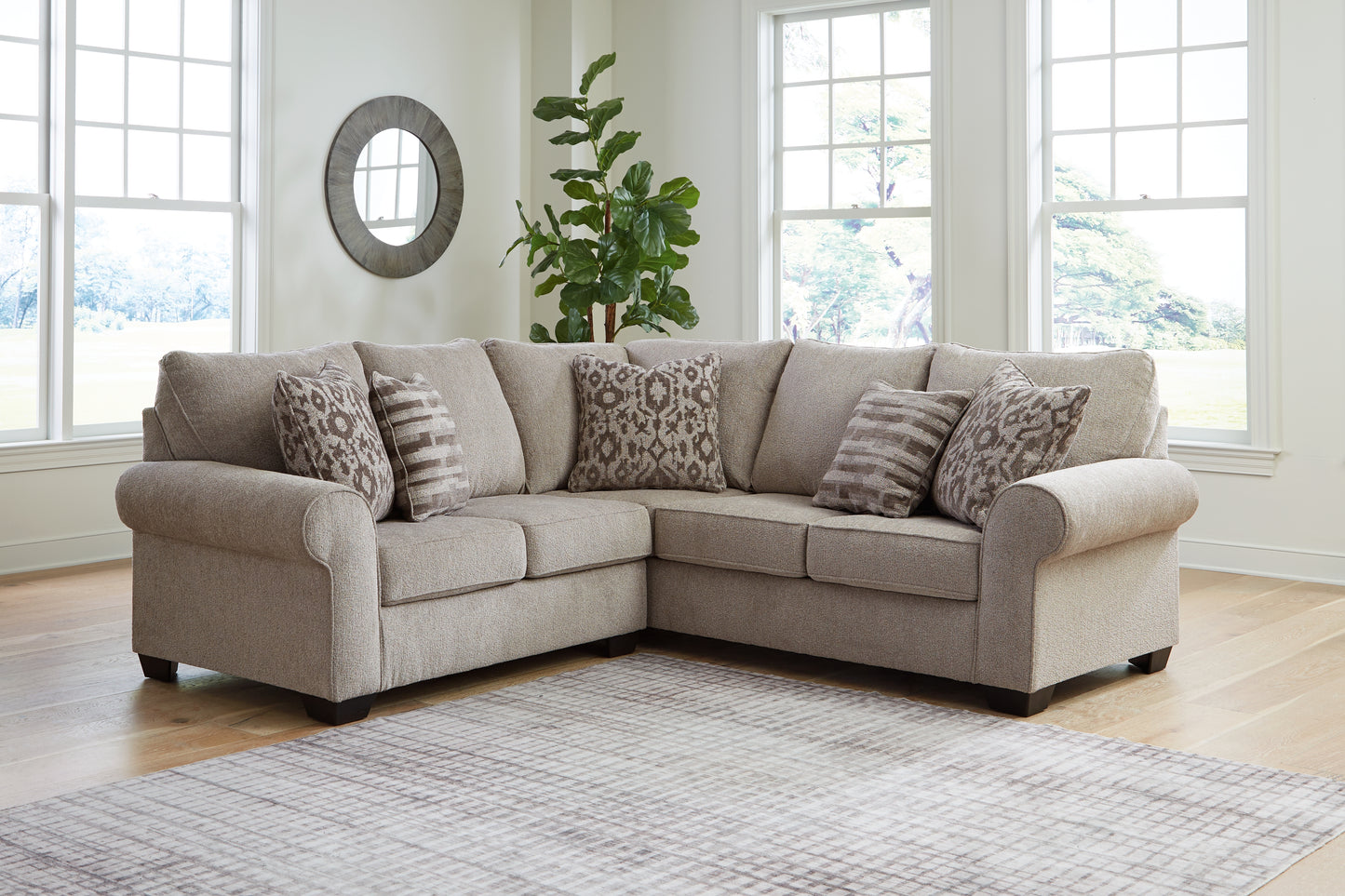 The Furniture Outlets - Ashley Furniture - Claireah Sectional - RAF 2-Piece Sectional / Umber - 90603S2