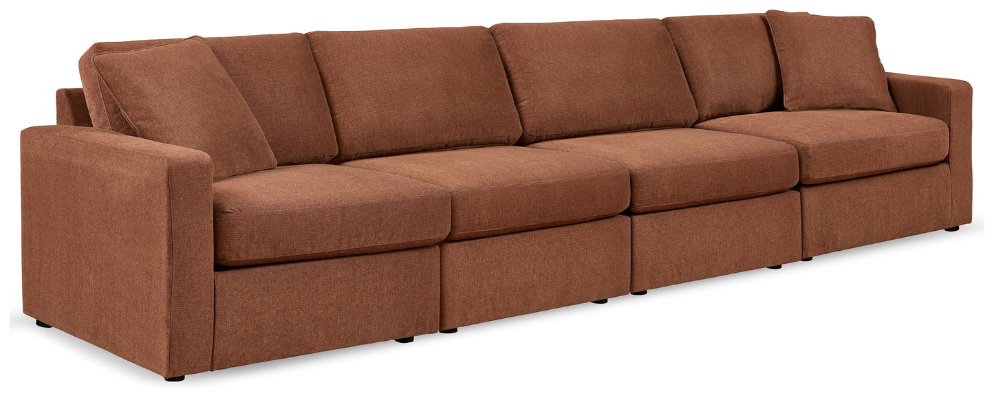 The Furniture Outlets - Ashley Furniture - Modmax Sectional - RAF 4-Piece Sectional / Spice - 92102S10