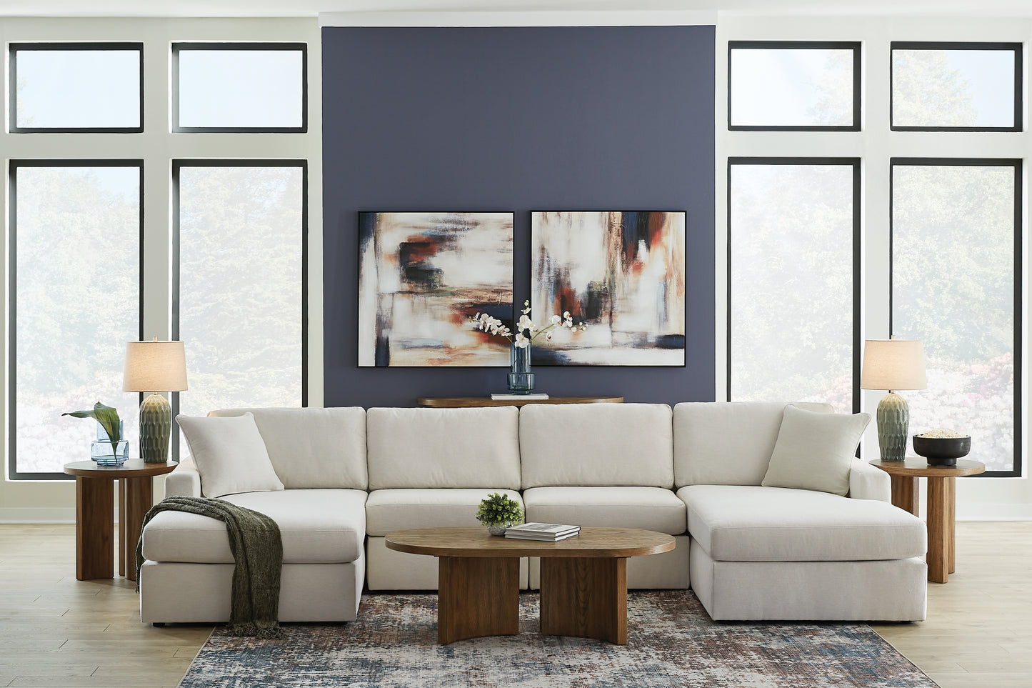 The Furniture Outlets - Ashley Furniture - Modmax Sectional - RAF 4-Piece Sectional with Chaise / Oyster - 92103S19