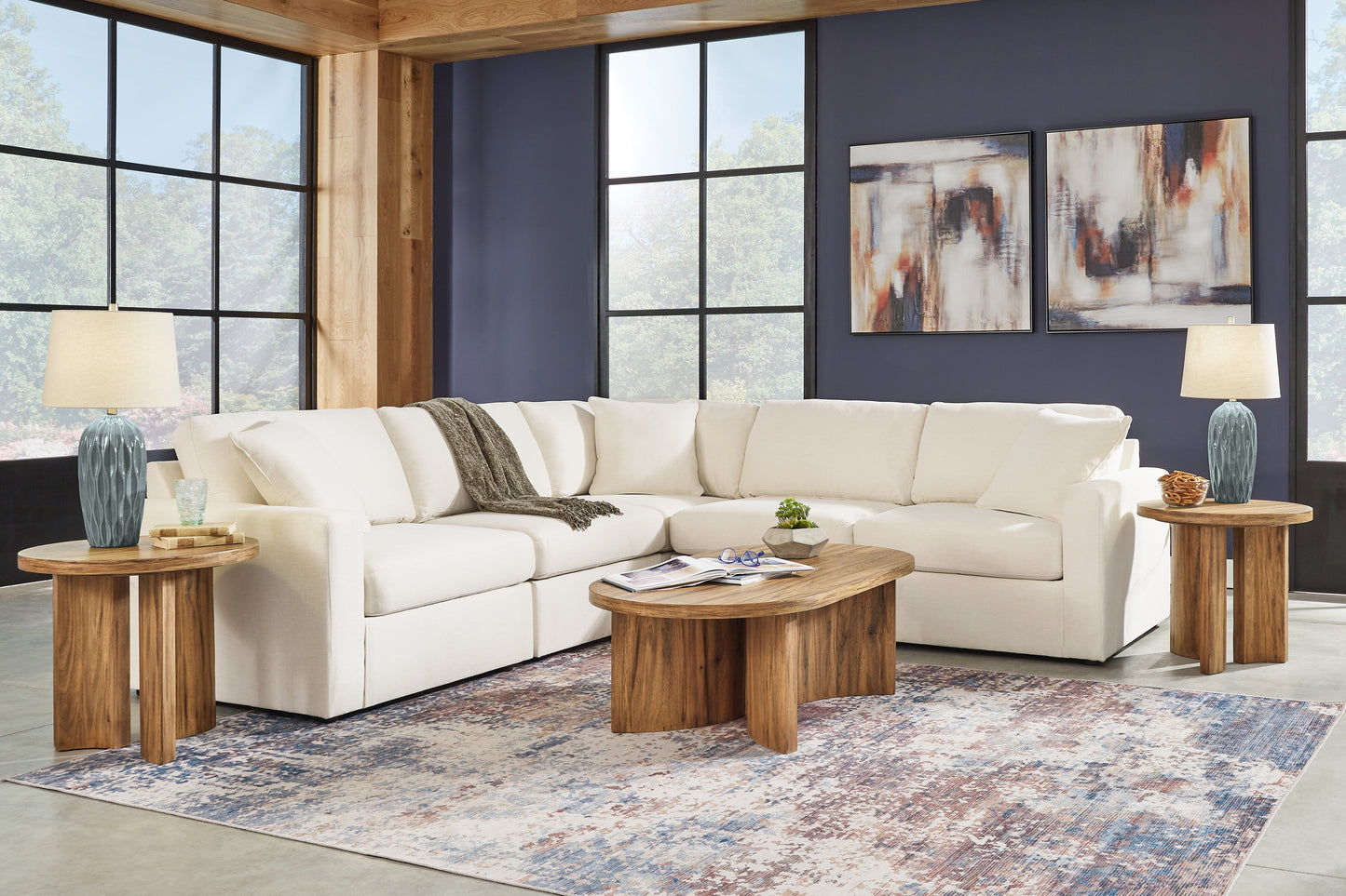 The Furniture Outlets - Ashley Furniture - Modmax Sectional - RAF 5-Piece Sectional / Oyster - 92103S6