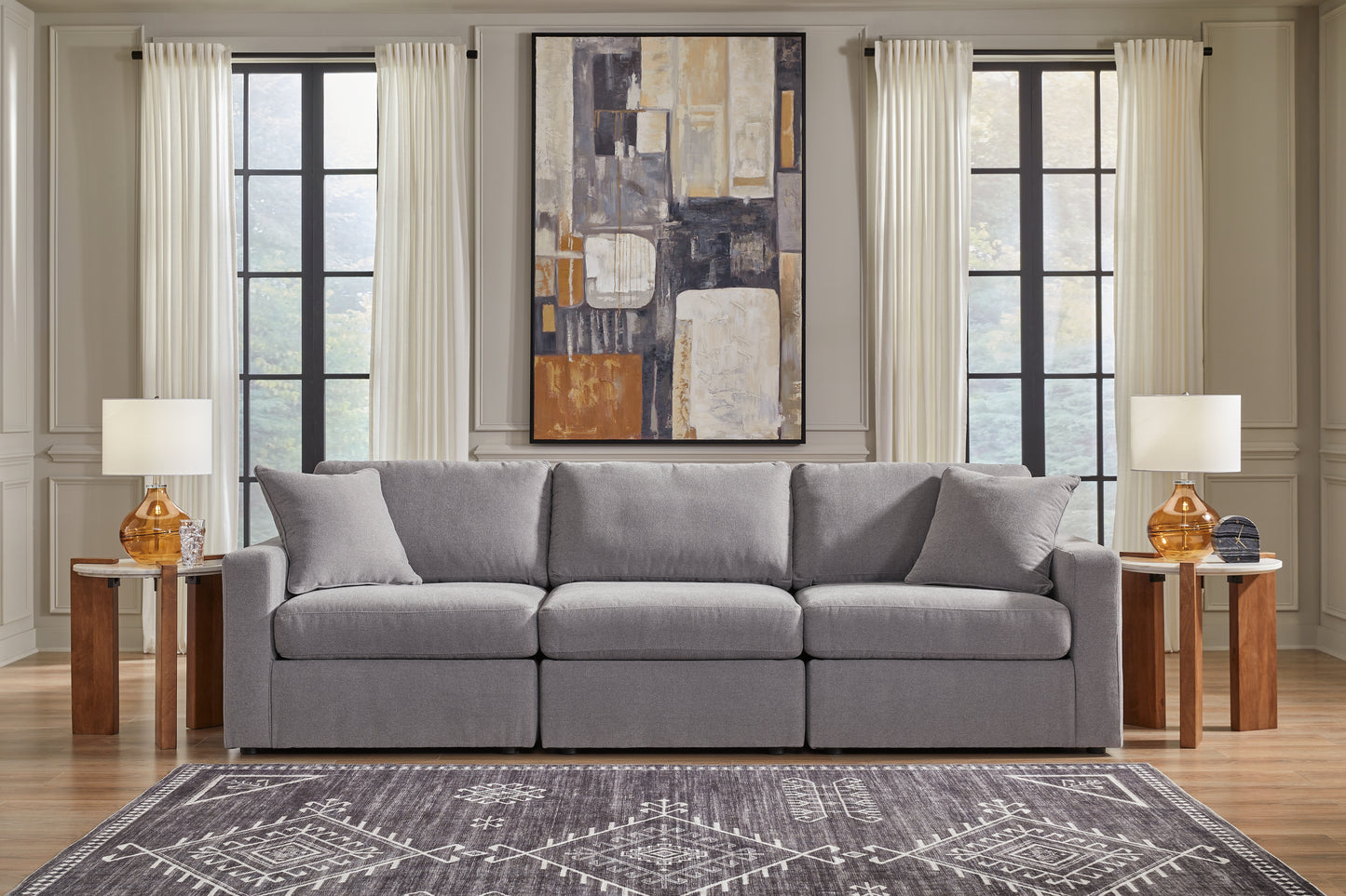 The Furniture Outlets - Ashley Furniture - Modmax Sectional - RAF 3-Piece Sectional / Granite - 92104S2