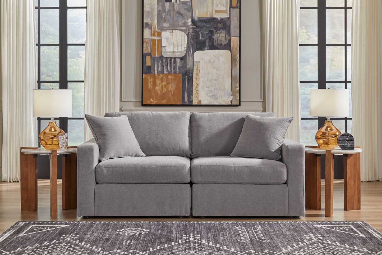 The Furniture Outlets - Ashley Furniture - Modmax Sectional - RAF 2-Piece Sectional / Granite - 92104S1