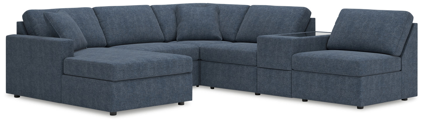 The Furniture Outlets - Ashley Furniture - Modmax Sectional - RAF 6-Piece Sectional with Chaise / Ink - 92121S21