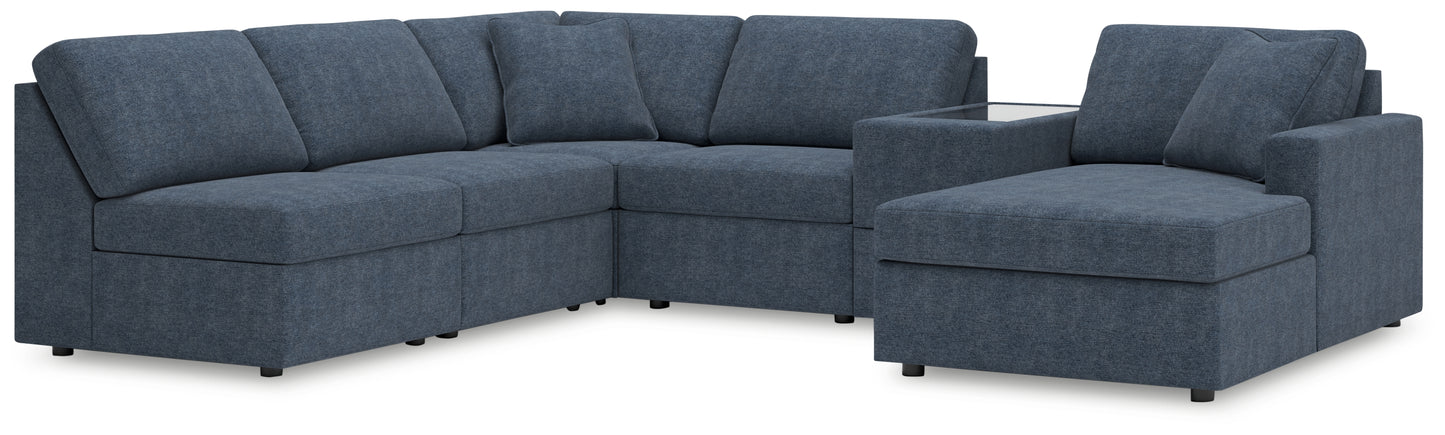 The Furniture Outlets - Ashley Furniture - Modmax Sectional - 6-Piece Sectional with Chaise and Storage Console / Ink - 92121S22