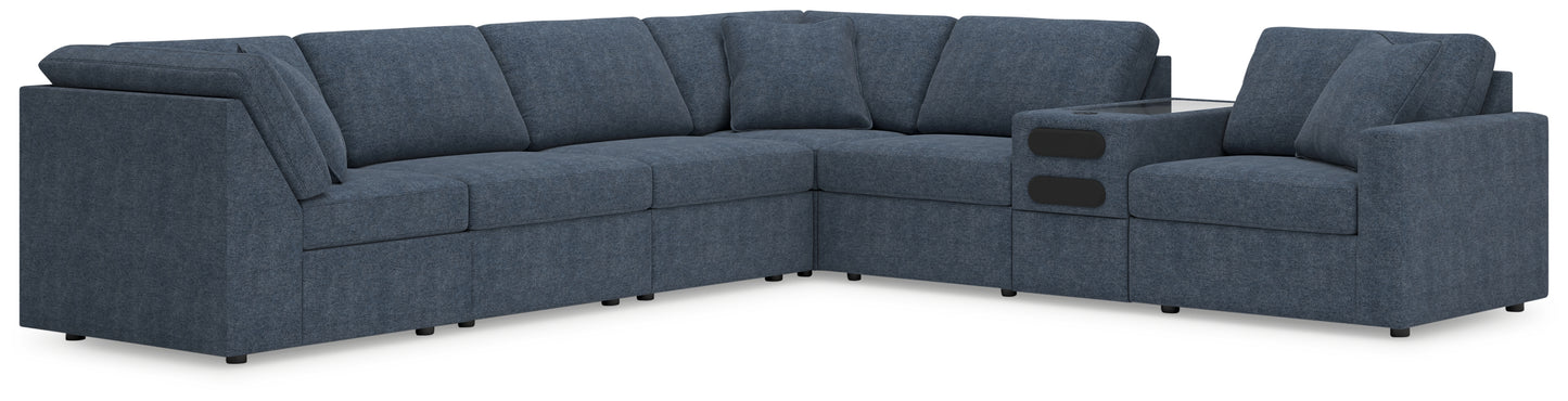 The Furniture Outlets - Ashley Furniture - Modmax Sectional - 7-Piece Sectional with Audio Console / Ink - 92121S34
