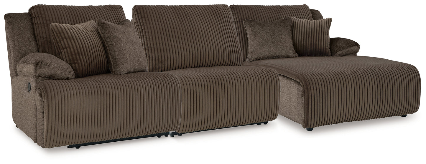 The Furniture Outlets - Ashley Furniture - Top Tier Sectional - 3-Piece Sofa Chaise Sectional / Chocolate - 92705S10