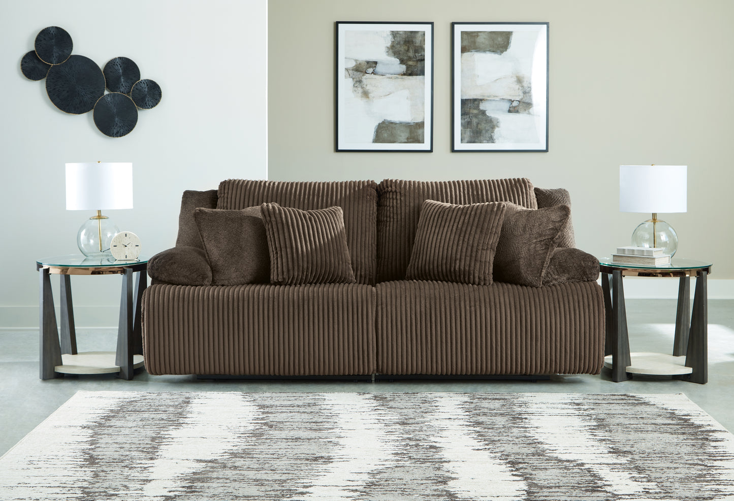 The Furniture Outlets - Ashley Furniture - Top Tier Sectional - 2-Piece Sectional Loveseat / Chocolate - 92705S9