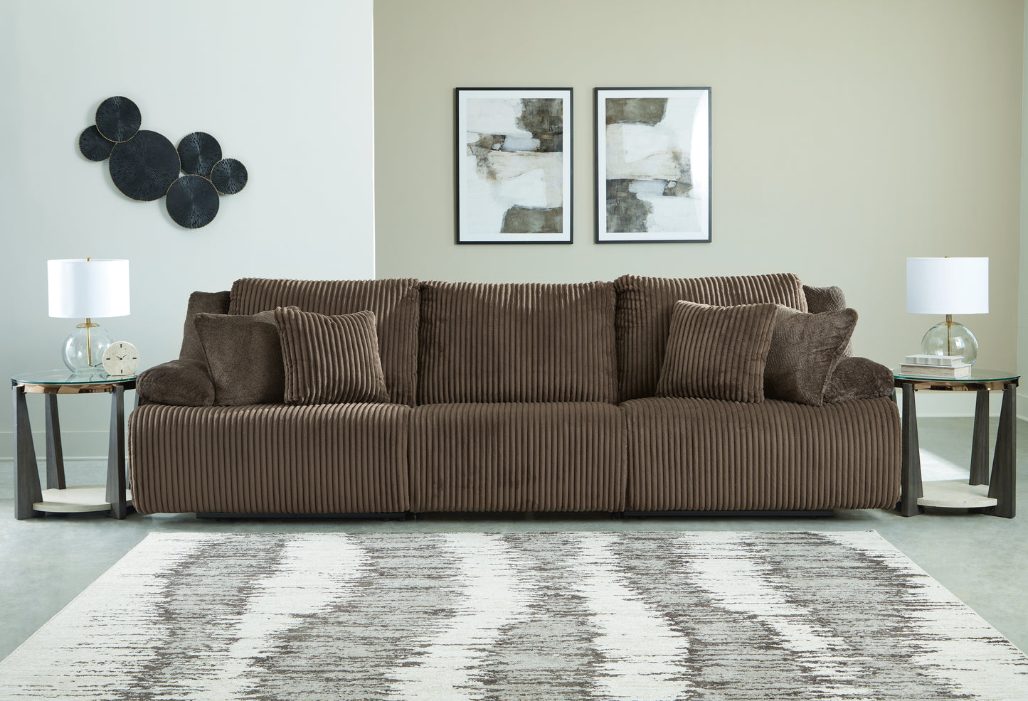 The Furniture Outlets - Ashley Furniture - Top Tier Sectional - 3-Piece Sectional Sofa / Chocolate - 92705S8