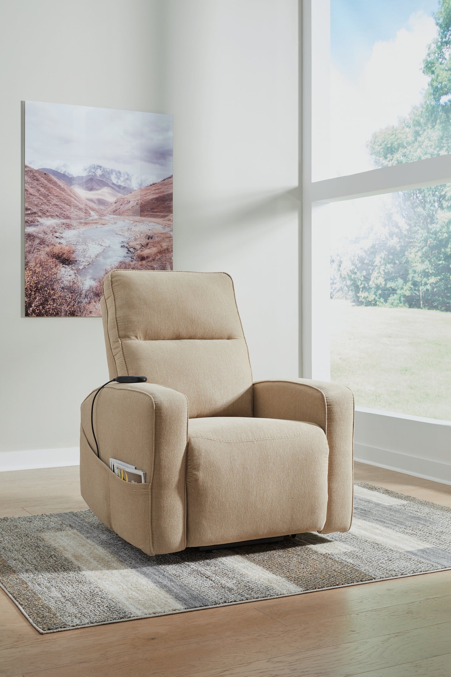 The Furniture Outlets - Ashley Furniture - Starganza Living Room - Power Lift Recliner / Taupe - 9370312