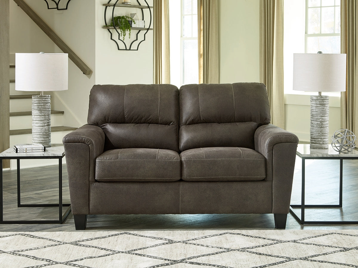 The Furniture Outlets - Ashley Furniture - Navi Living Room - Loveseat / Smoke - 9400235