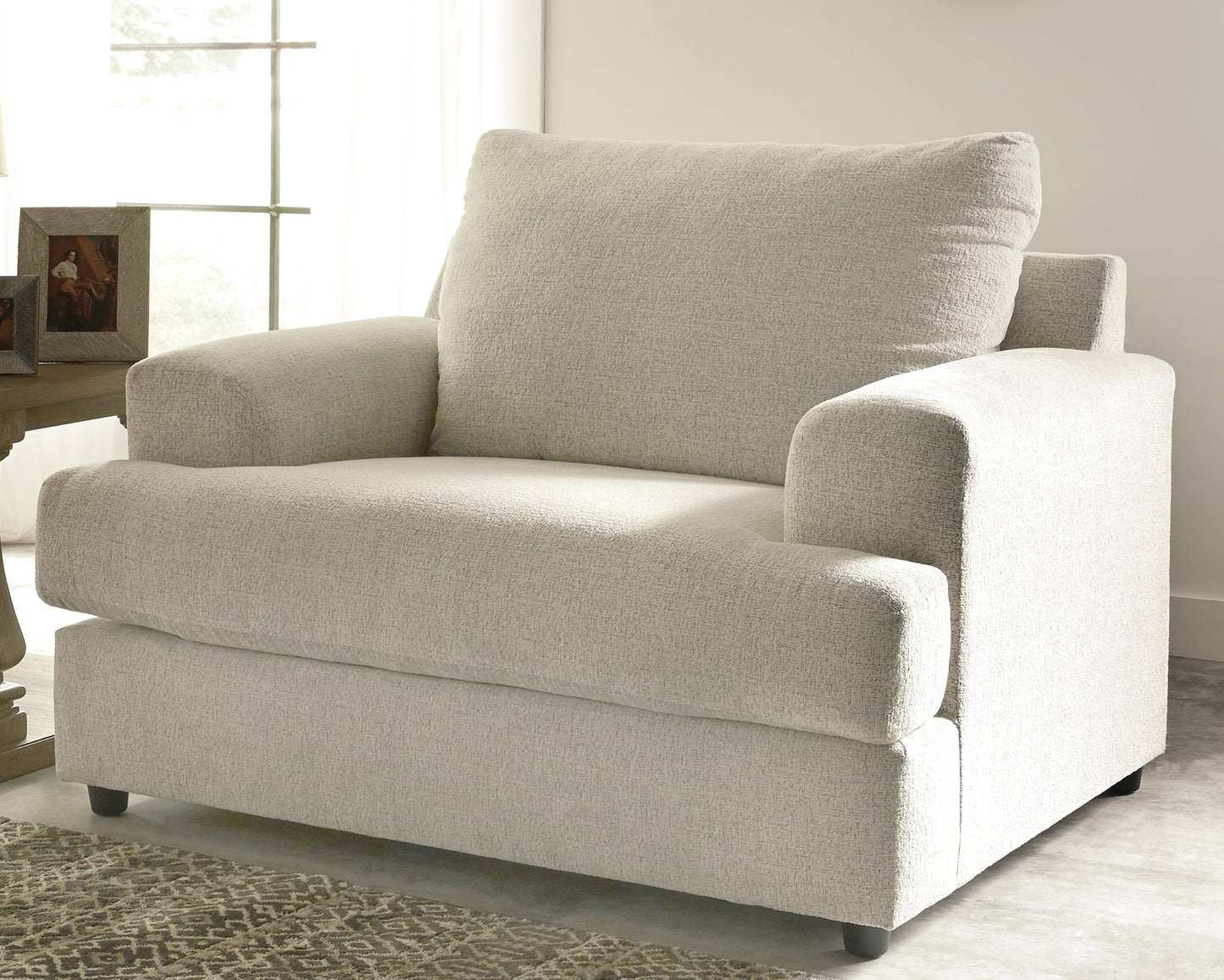 The Furniture Outlets - Ashley Furniture - Soletren Living Room - Chair and a Half / Stone - 9510423