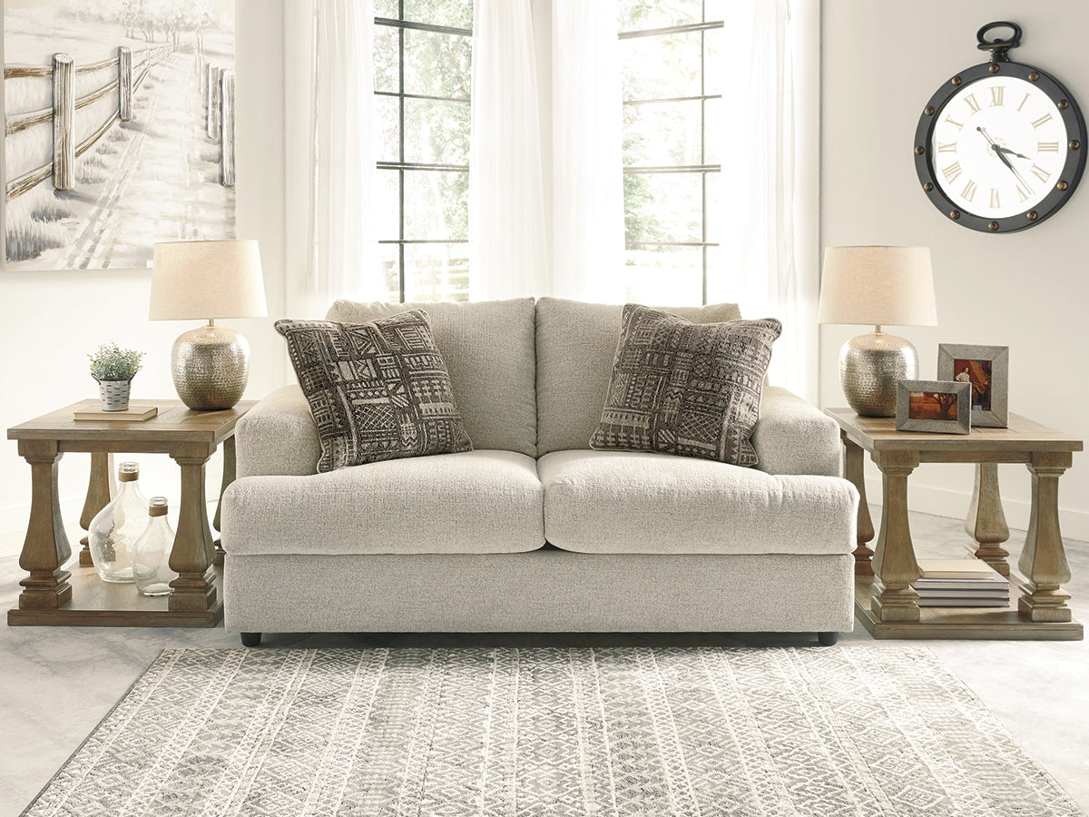 The Furniture Outlets - Ashley Furniture - Soletren Living Room - Loveseat / Stone - 9510435