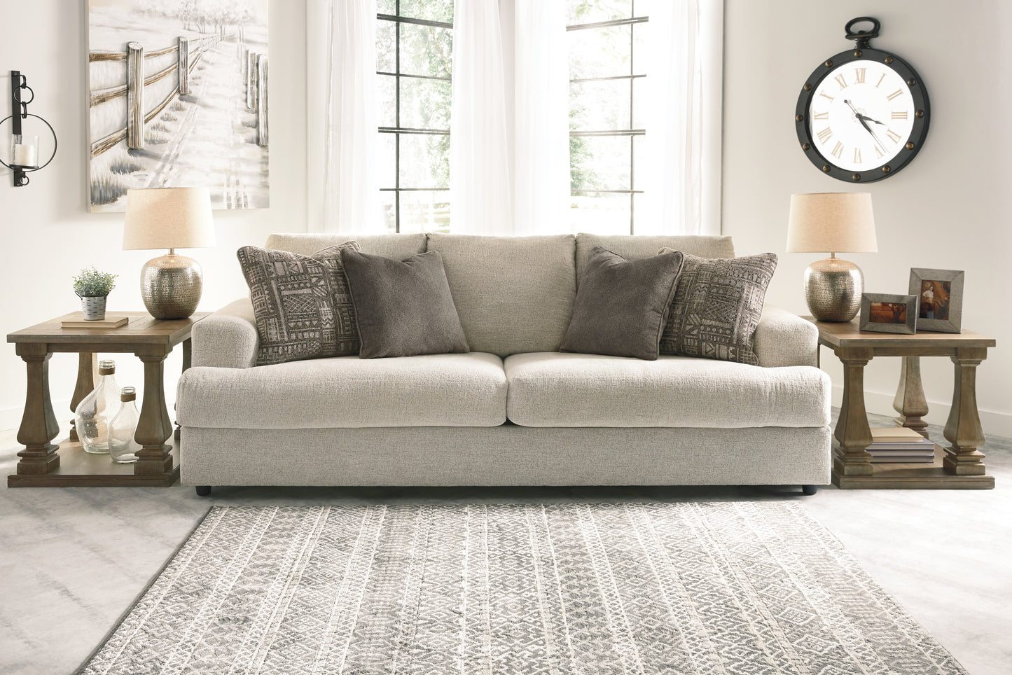 The Furniture Outlets - Ashley Furniture - Soletren Living Room - Sofa / Stone - 9510438