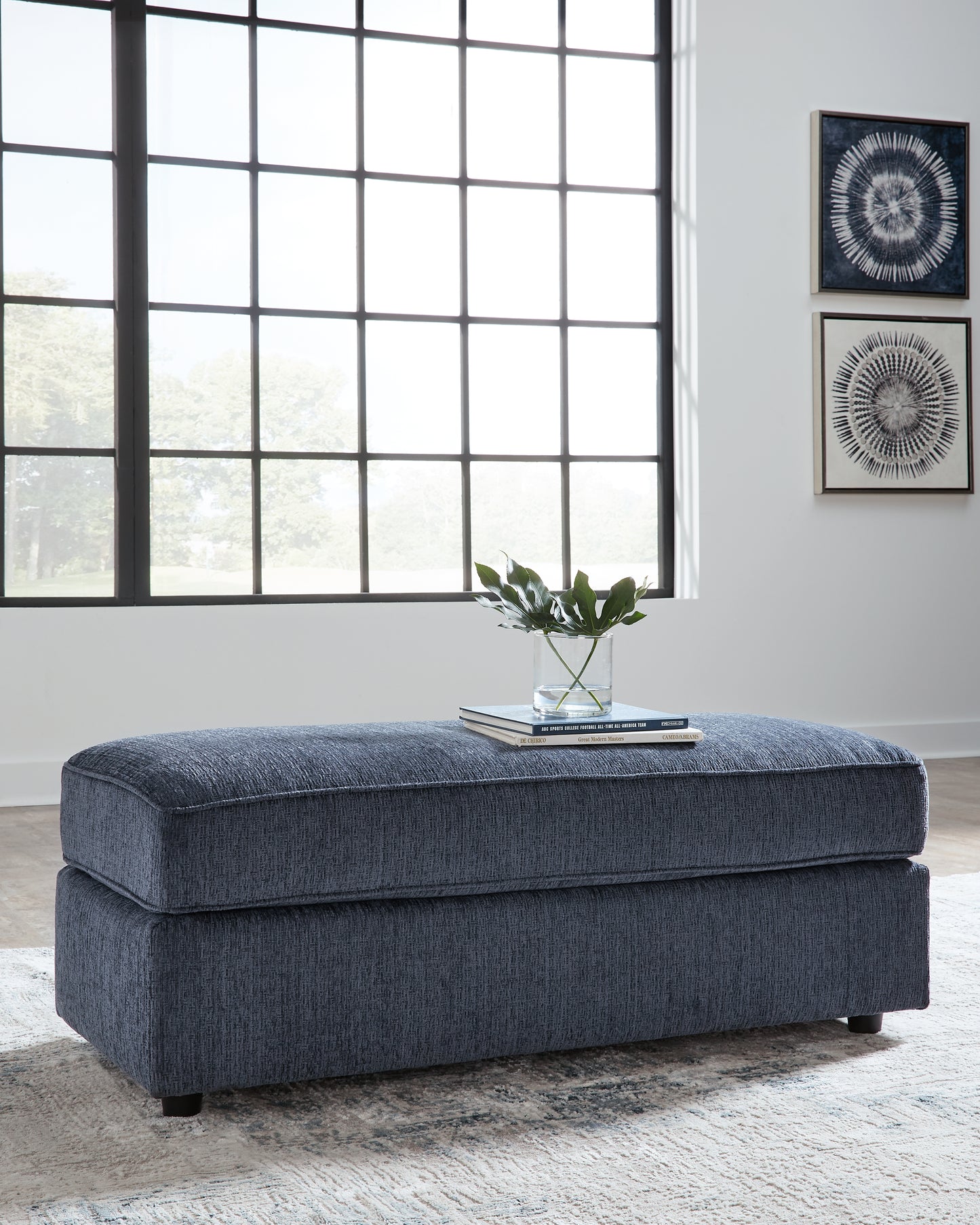 The Furniture Outlets - Ashley Furniture - Albar Place Living Room - Oversized Accent Ottoman / Cobalt - 9530208