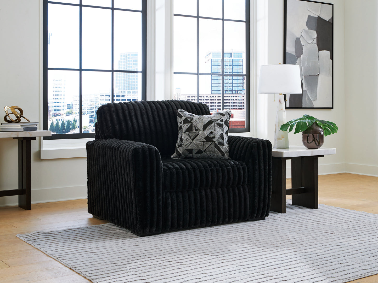 The Furniture Outlets - Ashley Furniture - Midnight-Madness Living Room - Chair and a Half / Onyx - 9810323