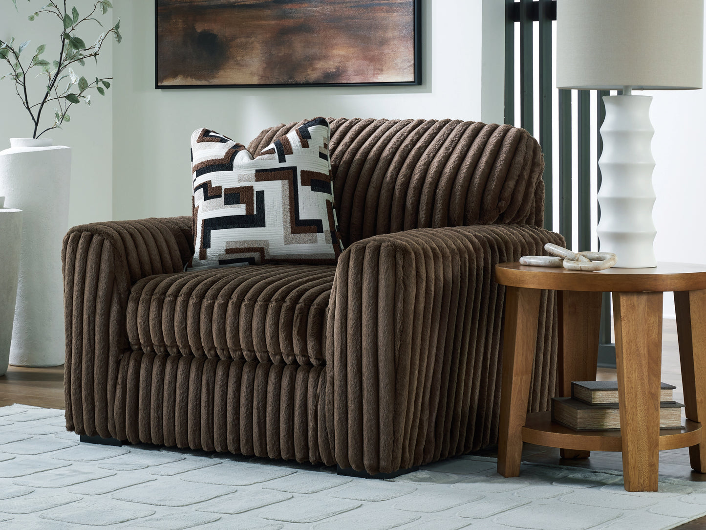 The Furniture Outlets - Ashley Furniture - Midnight-Madness Living Room - Chair and a Half / Chocolate - 9810423