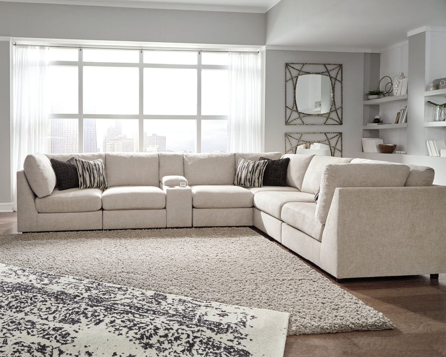 The Furniture Outlets - Ashley Furniture - Kellway Sectional - 7-Piece Sectional / Bisque - 98707S5