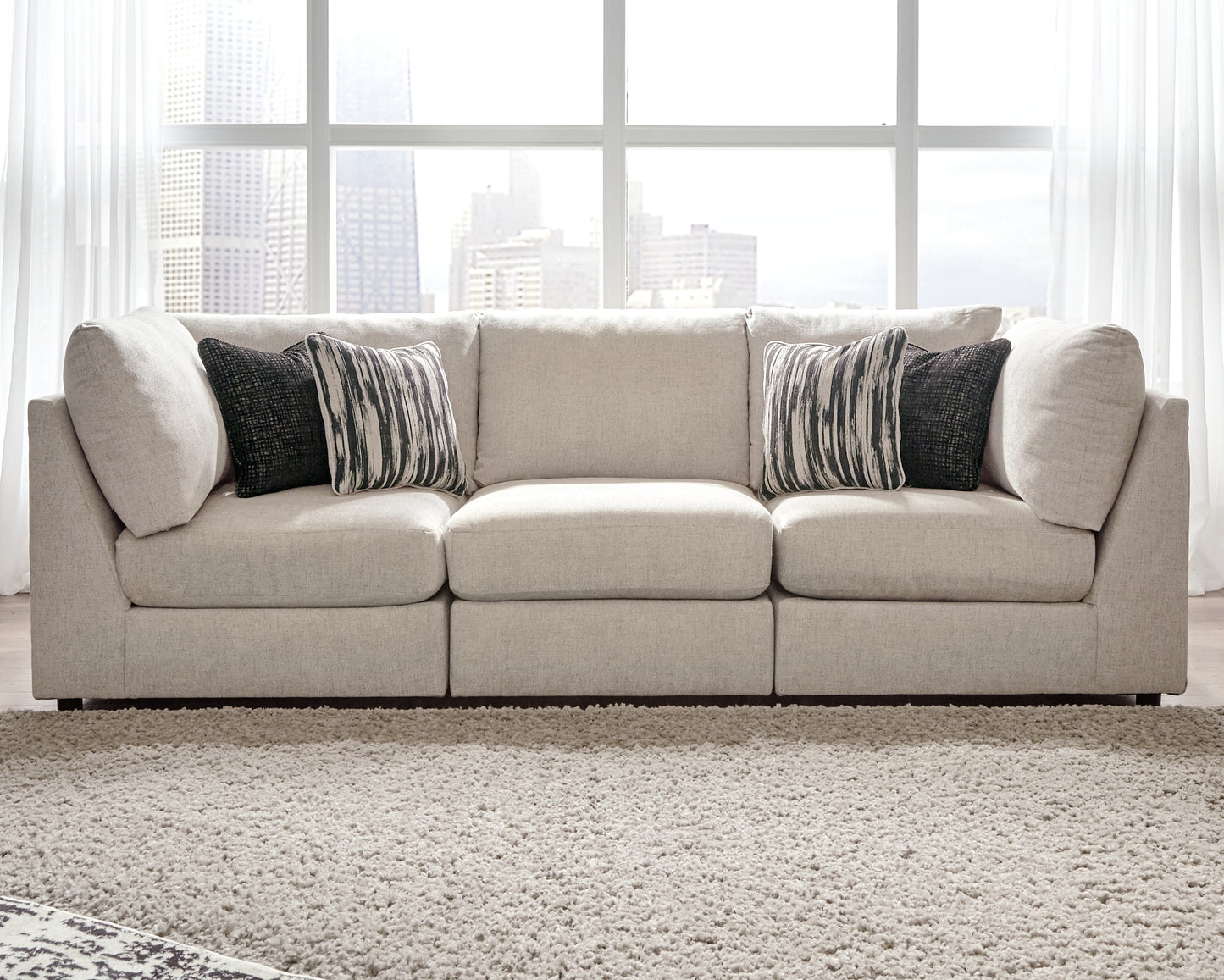 The Furniture Outlets - Ashley Furniture - Kellway Sectional - 3-Piece Sectional Sofa / Bisque - 98707S6