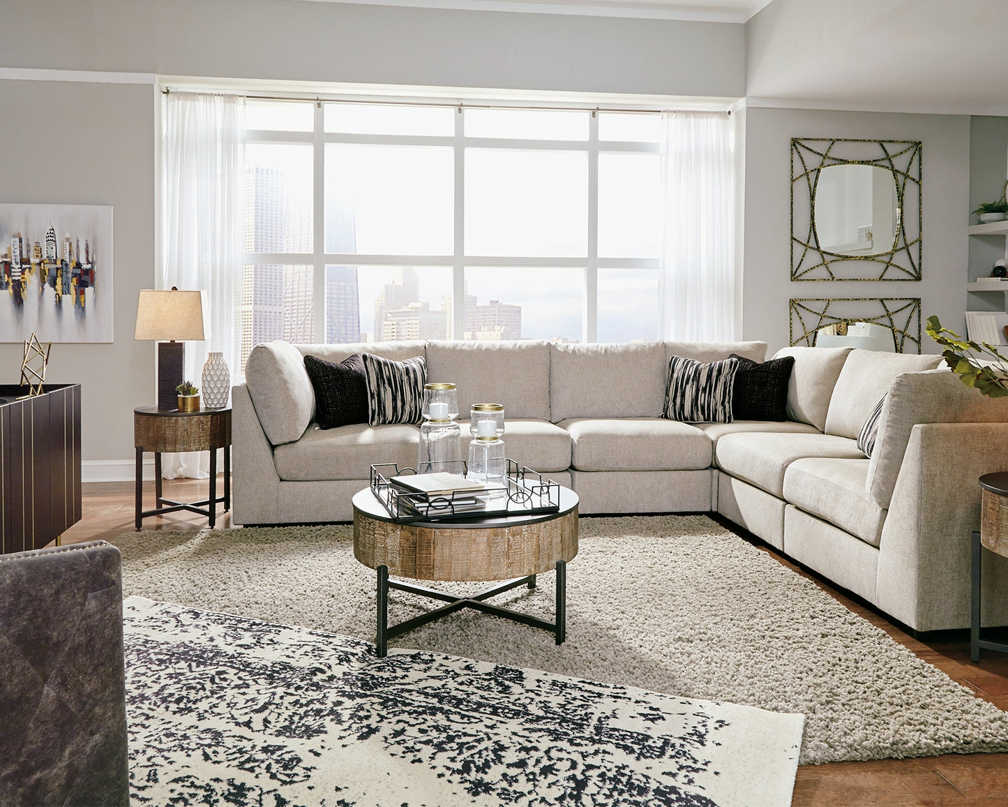 The Furniture Outlets - Ashley Furniture - Kellway Sectional - 6-Piece Sectional / Bisque - 98707S3