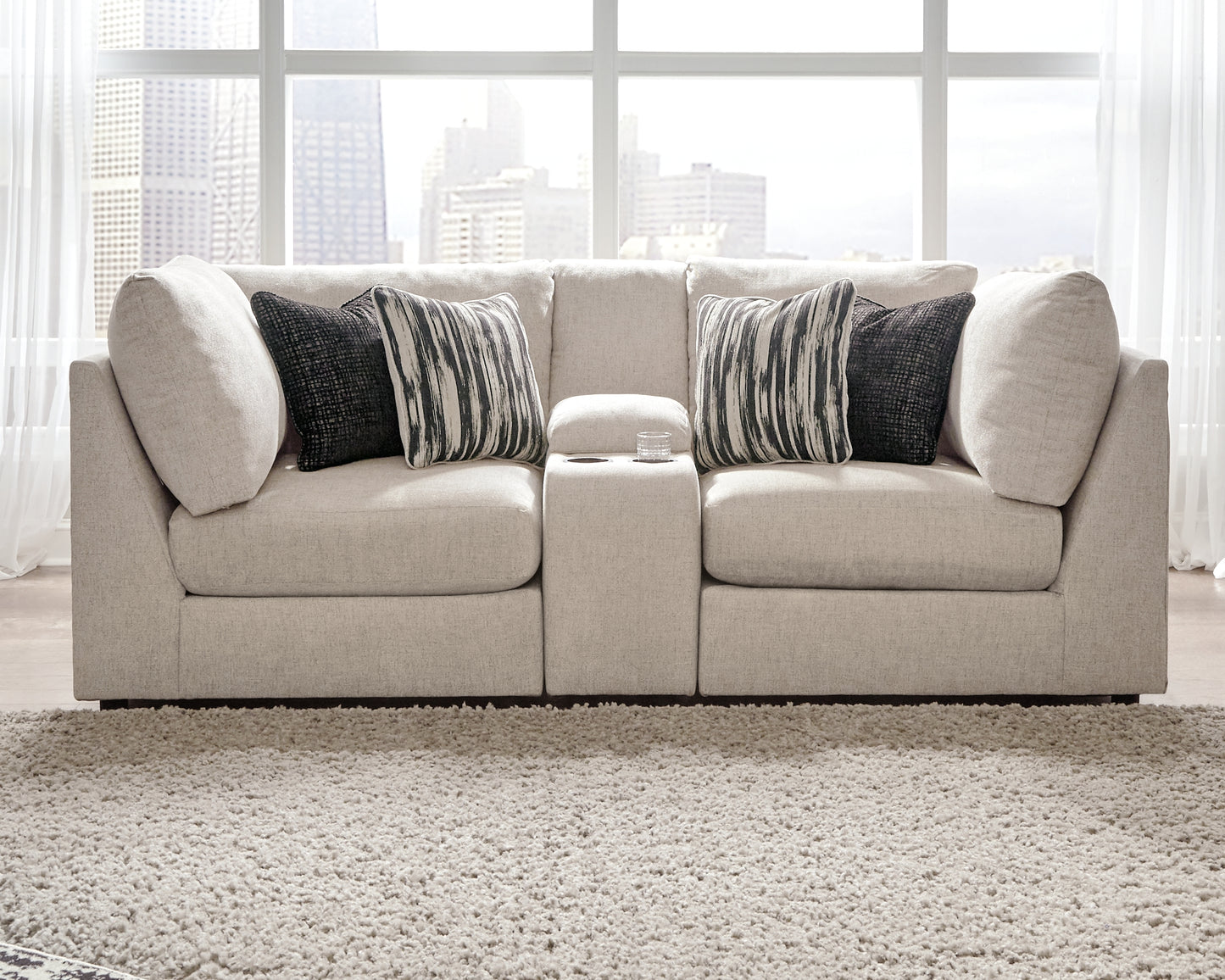 The Furniture Outlets - Ashley Furniture - Kellway Sectional - 3-Piece Sectional Loveseat / Bisque - 98707S8