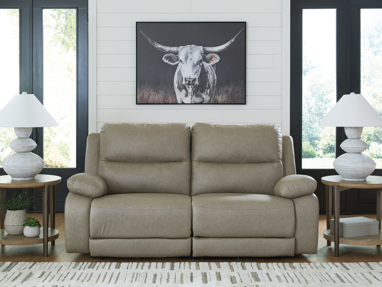 The Furniture Outlets - Ashley Furniture - Narwhal Place Sectional - 2-Piece Reclining Loveseat / Pebble - PC99201S21