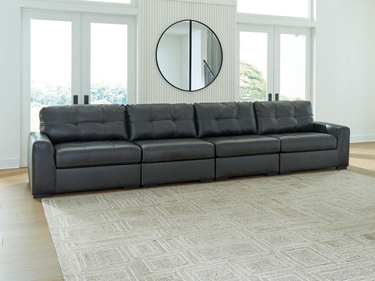 The Furniture Outlets - Ashley Furniture - Brindley Pier Sectional - RAF 4-Piece Sectional / Fog - 99503S4