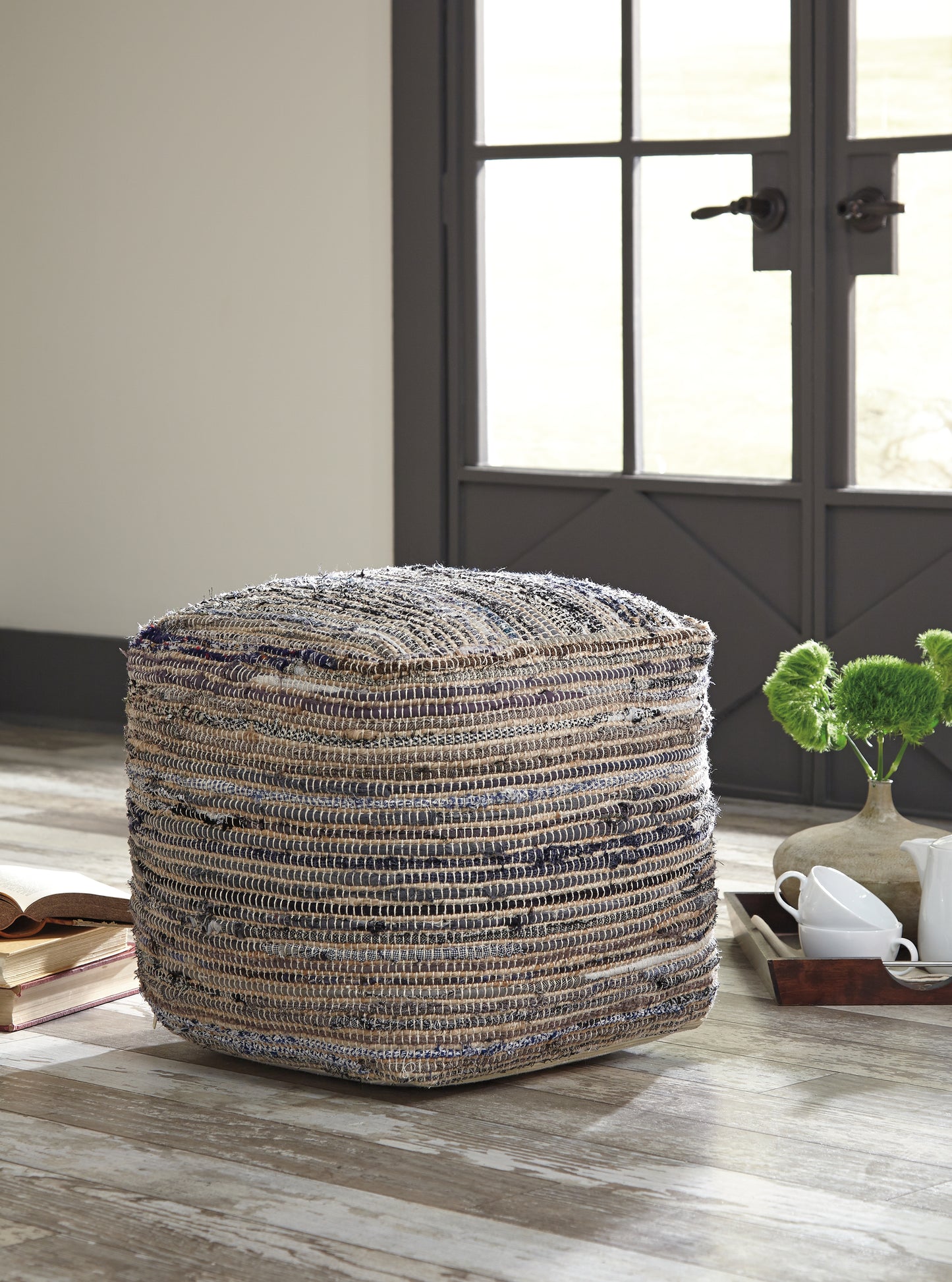 The Furniture Outlets - Ashley Furniture - Absalom Pouf - Pouf / Denim - A1000550