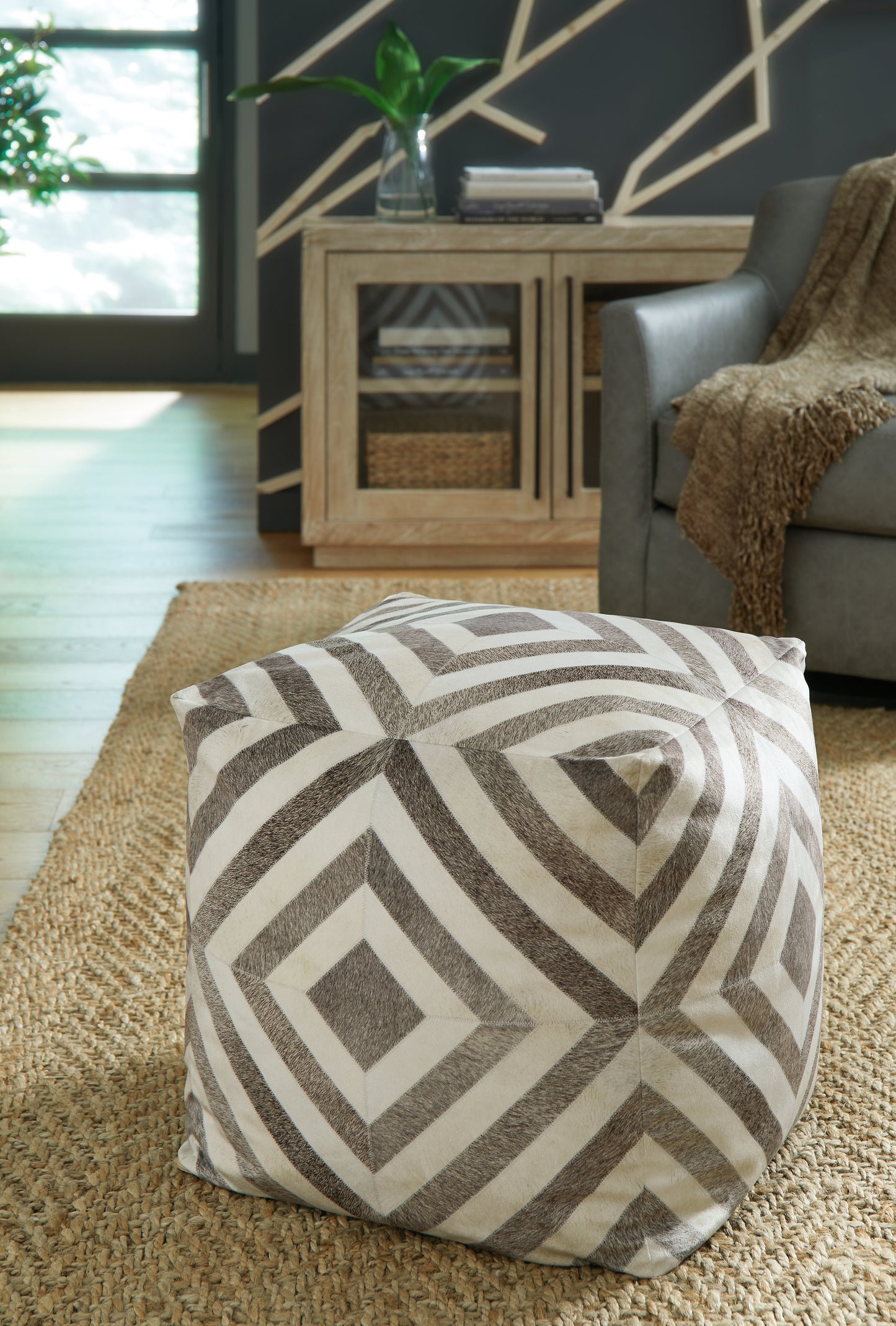The Furniture Outlets - Ashley Furniture - Hartselle Pouf - Pouf / Brown - A1000982