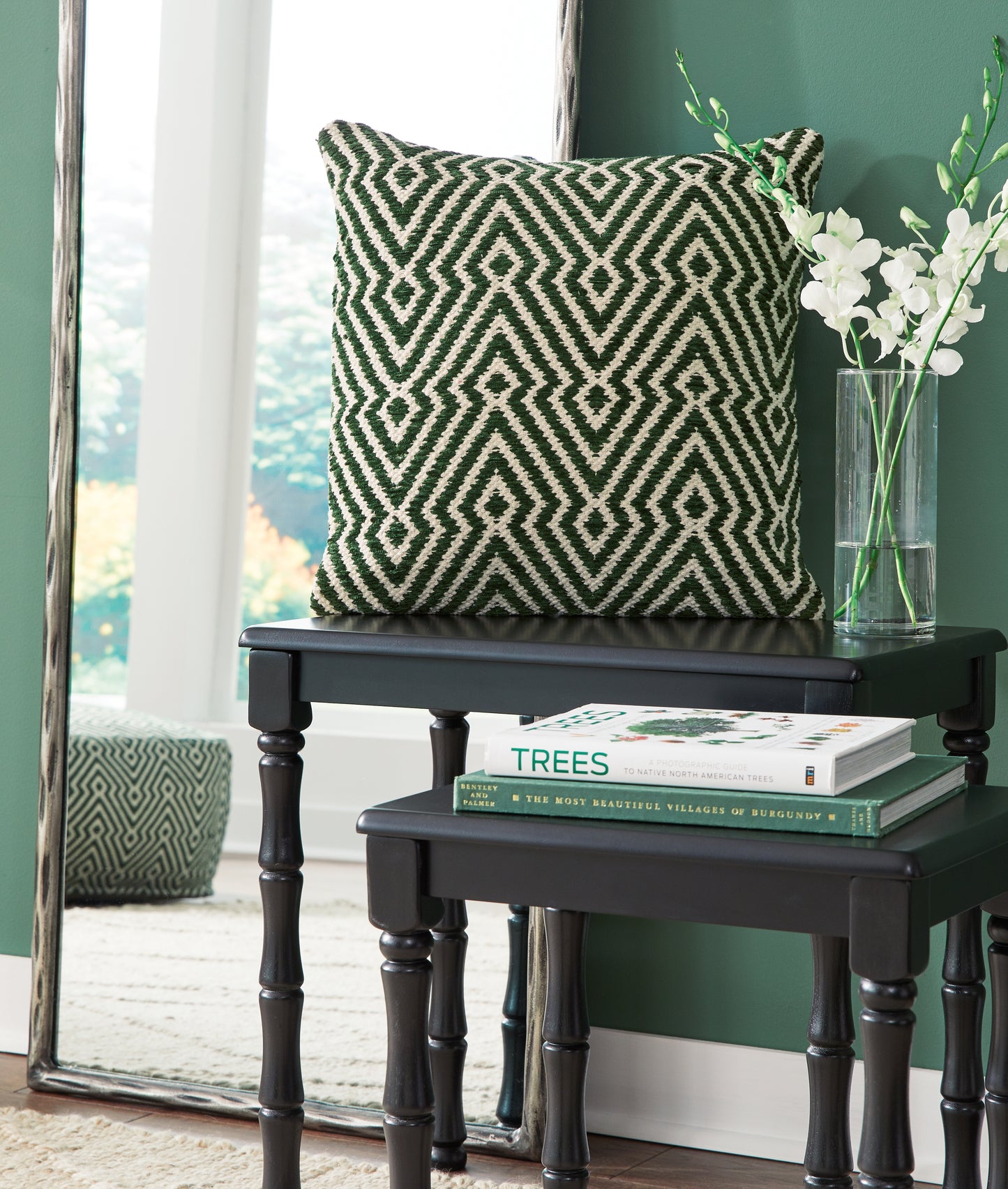 The Furniture Outlets - Ashley Furniture - Digover Pillows - Pillow (4/CS) / Green/Ivory - A1001036