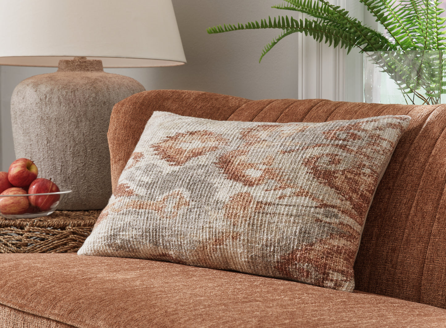The Furniture Outlets - Ashley Furniture - Aprover Pillows - Pillow (4/CS) / Rust/Gray/White - A1001040